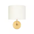 GLOBOSTAR® RALPH  Vintage Φωτιστικό Τοίχου - Απλίκα με Ντουί 1 x E27 AC 220-240V IP20 - Χρυσό & Λευκό - Μ22 x Π29 x Υ30cm