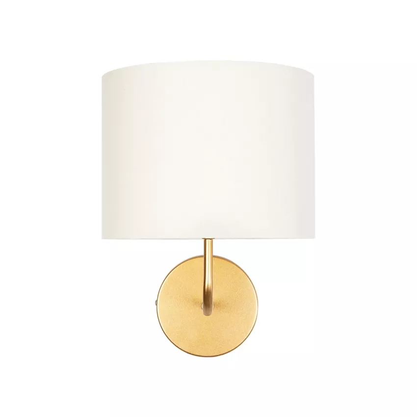 GLOBOSTAR® RALPH  Vintage Φωτιστικό Τοίχου - Απλίκα με Ντουί 1 x E27 AC 220-240V IP20 - Χρυσό & Λευκό - Μ22 x Π29 x Υ30cm