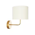 GLOBOSTAR® RALPH  Vintage Φωτιστικό Τοίχου - Απλίκα με Ντουί 1 x E27 AC 220-240V IP20 - Χρυσό & Λευκό - Μ22 x Π29 x Υ30cm