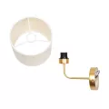 GLOBOSTAR® RALPH  Vintage Φωτιστικό Τοίχου - Απλίκα με Ντουί 1 x E27 AC 220-240V IP20 - Χρυσό & Λευκό - Μ22 x Π29 x Υ30cm
