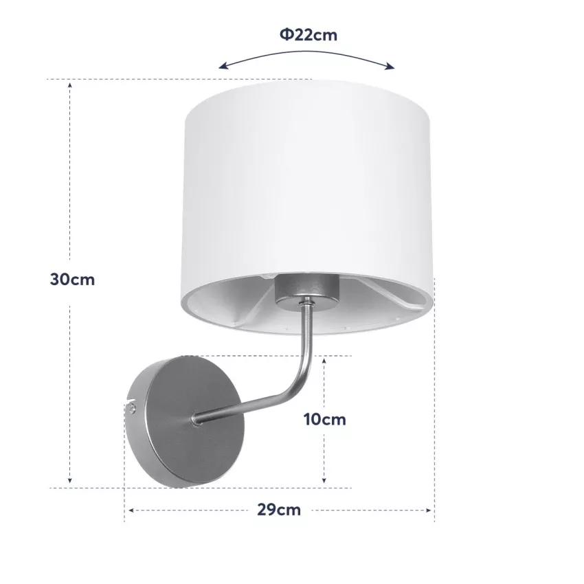 GLOBOSTAR® RALPH  Vintage Φωτιστικό Τοίχου - Απλίκα με Ντουί 1 x E27 AC 220-240V IP20 - Χρυσό & Λευκό - Μ22 x Π29 x Υ30cm