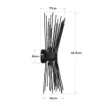 GLOBOSTAR® HORN  Vintage Φωτιστικό Τοίχου - Απλίκα με Ντουί 2 x E14 AC 220-240V IP20 - Μαύρο - Μ14 x Π17 x Υ44.5cm