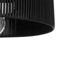 GLOBOSTAR® KYCLOS  Boho Κρεμαστό Φωτιστικό Οροφής με Ντουί 1 x E27 AC 220-240V IP20 - Μαύρο - M55 x Π55 x Υ20cm