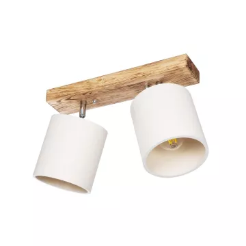 GLOBOSTAR® CUP  Vintage Φωτιστικό Οροφής με Ντουί 2 x E27 AC 220-240V IP20 - Λευκό & Μπεζ - Μ42 x Π14 x Υ26cm