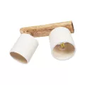 GLOBOSTAR® CUP  Vintage Φωτιστικό Οροφής με Ντουί 2 x E27 AC 220-240V IP20 - Λευκό & Μπεζ - Μ42 x Π14 x Υ26cm