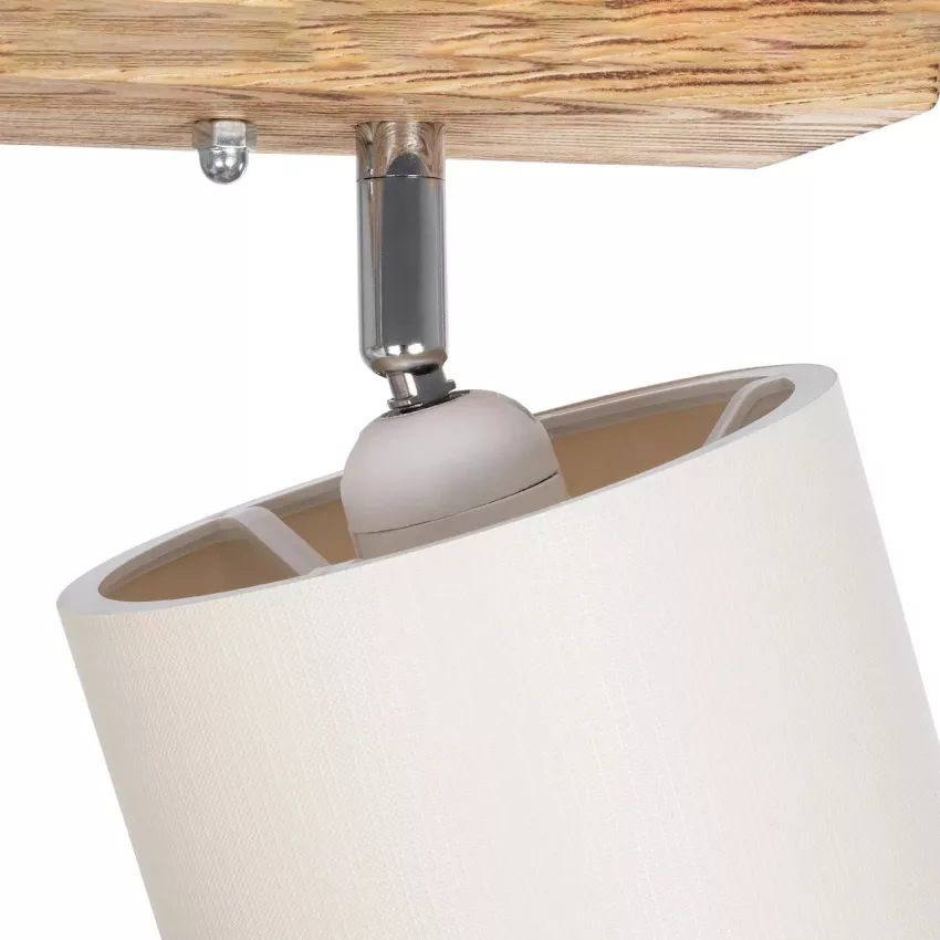 GLOBOSTAR® CUP  Vintage Φωτιστικό Οροφής με Ντουί 2 x E27 AC 220-240V IP20 - Λευκό & Μπεζ - Μ42 x Π14 x Υ26cm