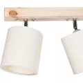 CUP Vintage Φωτιστικό Οροφής Ράγα Δίφωτο 2 x E27 IP20 Μπέζ Ξύλο με Λευκό Ύφασμα - Μ42 x Π14 x Υ26cm CUP Vintage Φωτιστικό Οροφής Ράγα Δίφωτο 2 x E27 IP20 Μπέζ Ξύλο με Λευκό Ύφασμα - Μ42 x Π14 x Υ26cm