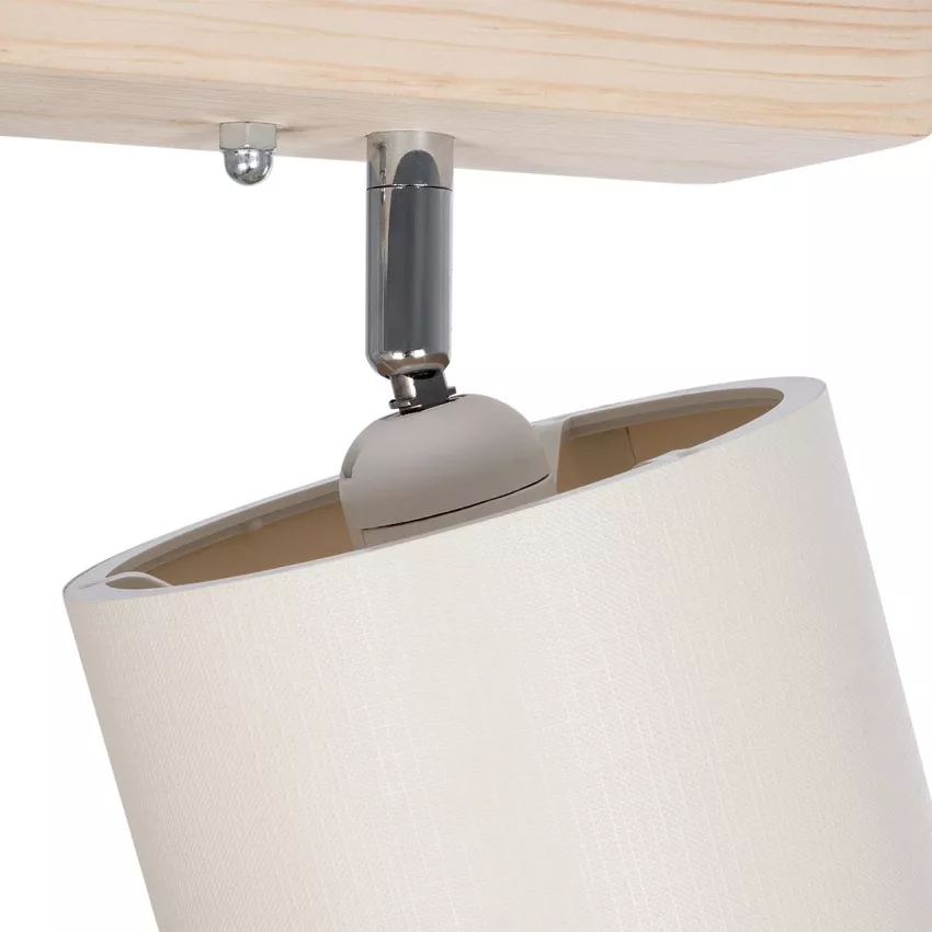 CUP Vintage Φωτιστικό Οροφής Ράγα Δίφωτο 2 x E27 IP20 Μπέζ Ξύλο με Λευκό Ύφασμα - Μ42 x Π14 x Υ26cm CUP Vintage Φωτιστικό Οροφής Ράγα Δίφωτο 2 x E27 IP20 Μπέζ Ξύλο με Λευκό Ύφασμα - Μ42 x Π14 x Υ26cm