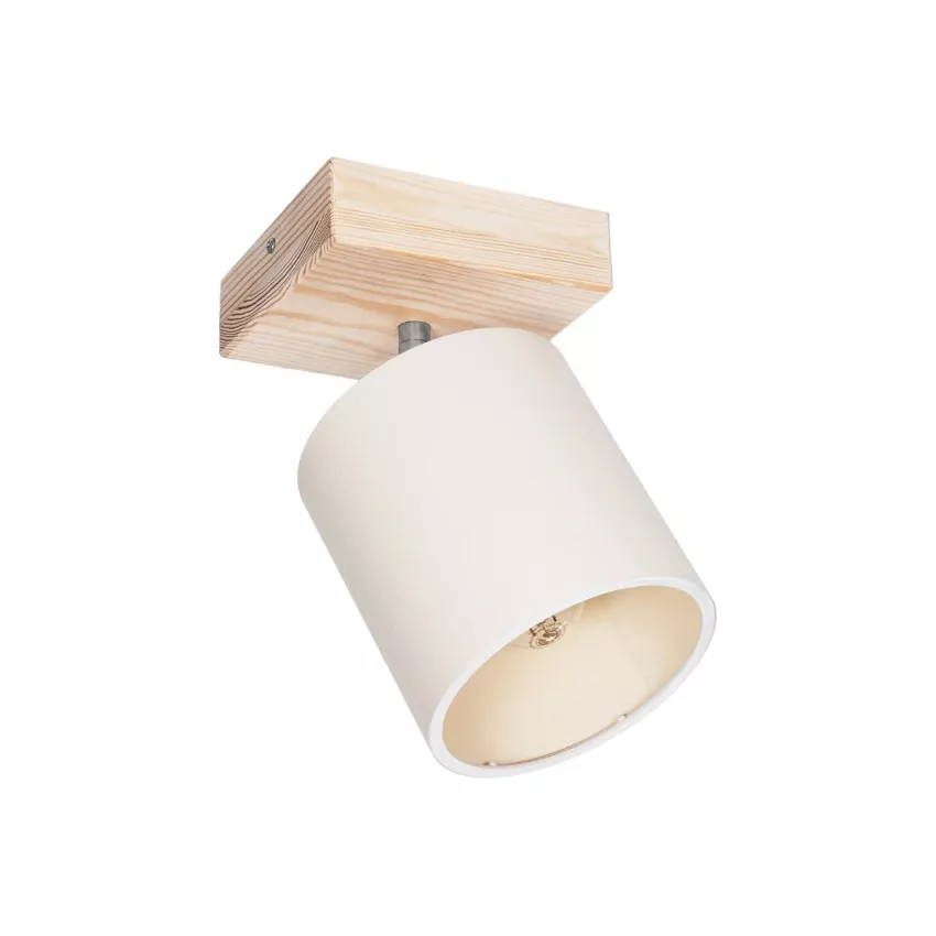 CUP Vintage Φωτιστικό Οροφής Σποτ Μονόφωτο 1 x E27 IP20 Μπέζ Ξύλο με Λευκό Ύφασμα - Μ14.5 x Π14.5 x Υ25cm CUP Vintage Φωτιστικό Οροφής Σποτ Μονόφωτο 1 x E27 IP20 Μπέζ Ξύλο με Λευκό Ύφασμα - Μ14.5 x Π14.5 x Υ25cm