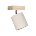 CUP Vintage Φωτιστικό Οροφής Σποτ Μονόφωτο 1 x E27 IP20 Μπέζ Ξύλο με Λευκό Ύφασμα - Μ14.5 x Π14.5 x Υ25cm CUP Vintage Φωτιστικό Οροφής Σποτ Μονόφωτο 1 x E27 IP20 Μπέζ Ξύλο με Λευκό Ύφασμα - Μ14.5 x Π14.5 x Υ25cm