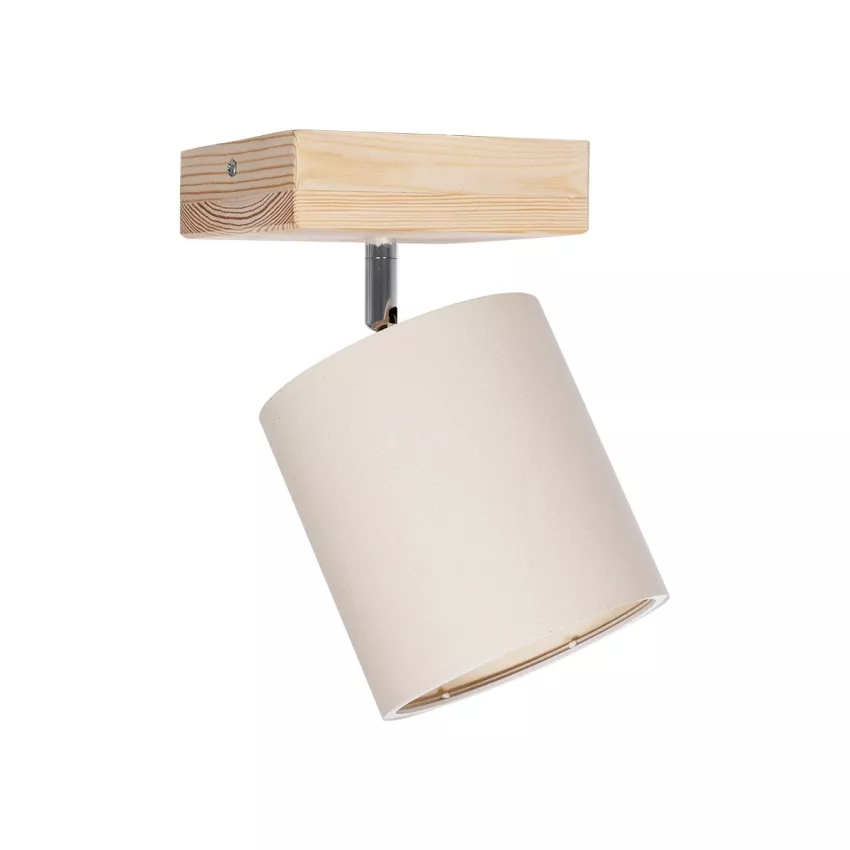 CUP Vintage Φωτιστικό Οροφής Σποτ Μονόφωτο 1 x E27 IP20 Μπέζ Ξύλο με Λευκό Ύφασμα - Μ14.5 x Π14.5 x Υ25cm CUP Vintage Φωτιστικό Οροφής Σποτ Μονόφωτο 1 x E27 IP20 Μπέζ Ξύλο με Λευκό Ύφασμα - Μ14.5 x Π14.5 x Υ25cm