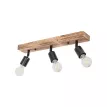 GLOBOSTAR® CUP  Vintage Φωτιστικό Οροφής με Ντουί 3 x E27 AC 220-240V IP20 - Μαύρο & Μπέζ - Μ50 x Π8 x Υ15cm