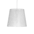 CONEY  Μοντέρνο Κρεμαστό Φωτιστικό Καπέλο Μονόφωτο 1 x E27 IP20 Λευκό Ύφασμα - Μ26 x Π26 x Υ93cm