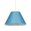 RIFT  Μοντέρνο Κρεμαστό Φωτιστικό Καπέλο Μονόφωτο 1 x E27 IP20 Μπλε Ύφασμα - Μ35 x Π35 x Υ93cm