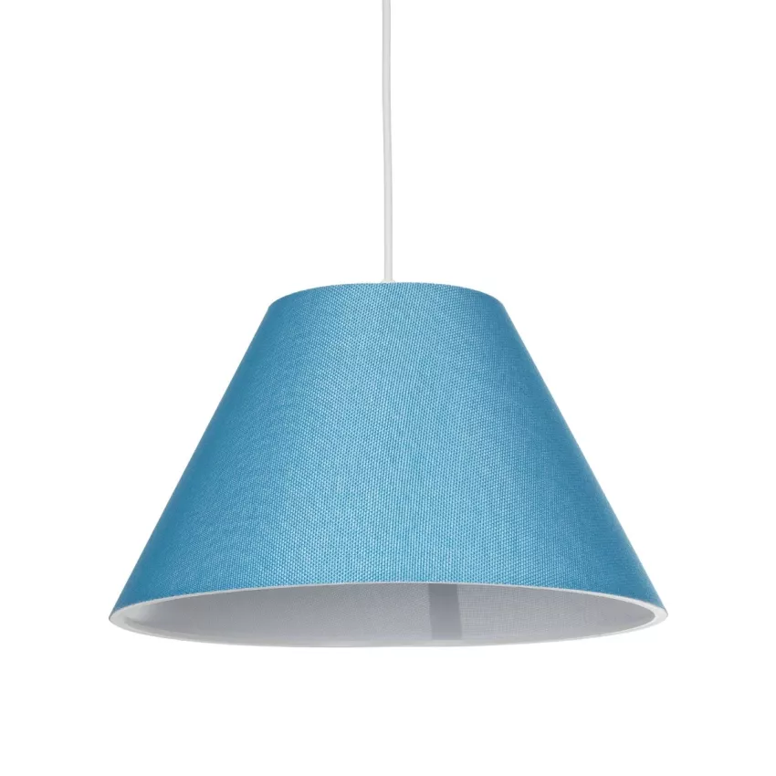 RIFT  Μοντέρνο Κρεμαστό Φωτιστικό Καπέλο Μονόφωτο 1 x E27 IP20 Μπλε Ύφασμα - Μ35 x Π35 x Υ93cm