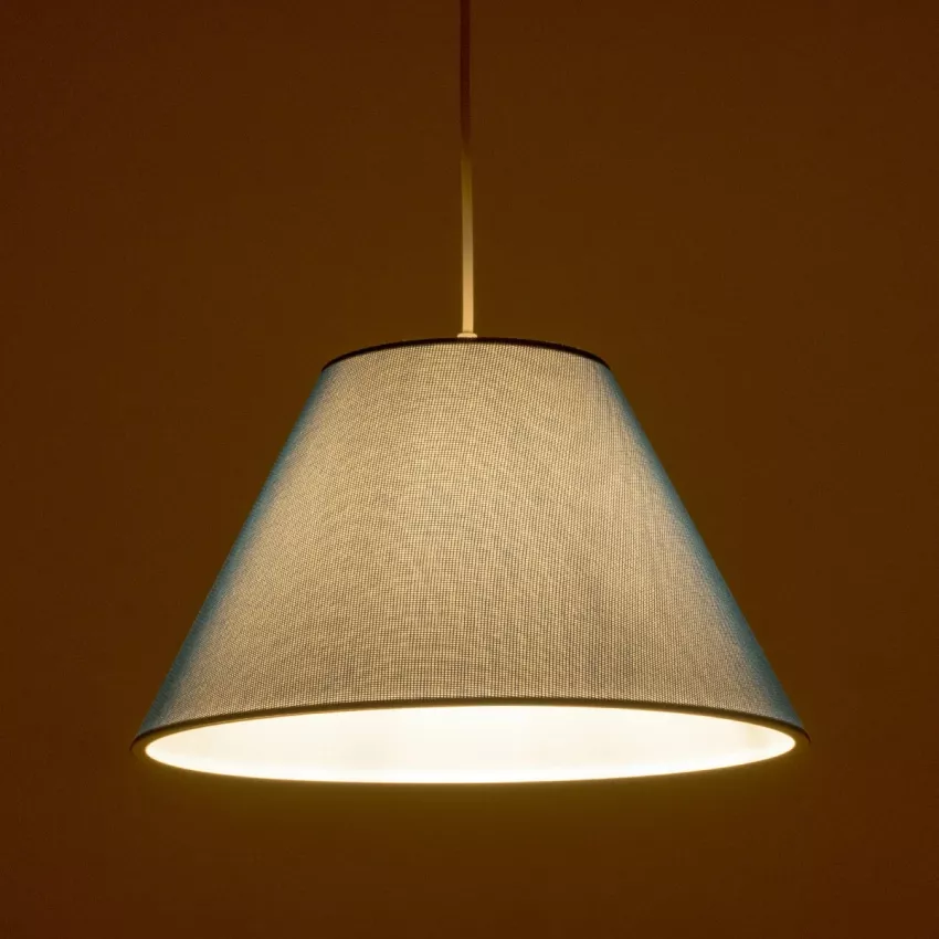 RIFT  Μοντέρνο Κρεμαστό Φωτιστικό Καπέλο Μονόφωτο 1 x E27 IP20 Μπλε Ύφασμα - Μ35 x Π35 x Υ93cm