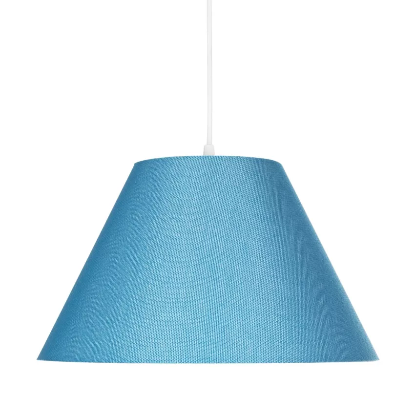 RIFT  Μοντέρνο Κρεμαστό Φωτιστικό Καπέλο Μονόφωτο 1 x E27 IP20 Μπλε Ύφασμα - Μ35 x Π35 x Υ93cm