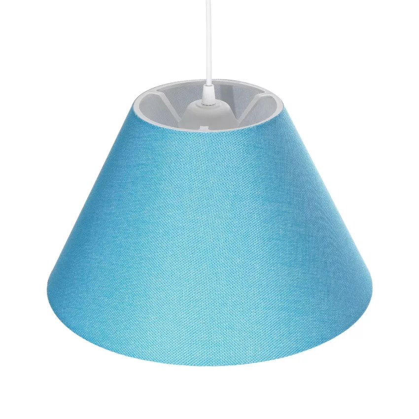 RIFT  Μοντέρνο Κρεμαστό Φωτιστικό Καπέλο Μονόφωτο 1 x E27 IP20 Μπλε Ύφασμα - Μ35 x Π35 x Υ93cm