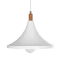 BELFRY  Μοντέρνο Κρεμαστό Φωτιστικό Καμπάνα Μονόφωτο 1 x E27 IP20 Λεύκο με Χρυσό Πλαστικό - Μ29.5 x Π29.5 x Υ90cm