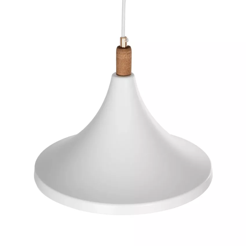 BELFRY  Μοντέρνο Κρεμαστό Φωτιστικό Καμπάνα Μονόφωτο 1 x E27 IP20 Λεύκο με Χρυσό Πλαστικό - Μ29.5 x Π29.5 x Υ90cm