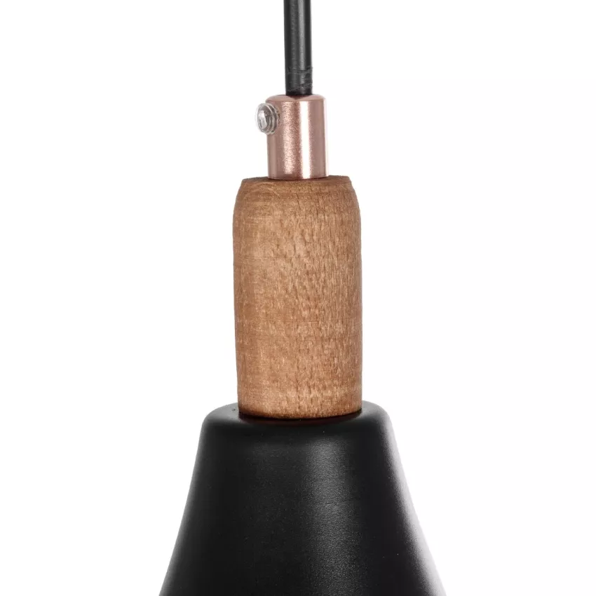 GLOBOSTAR® BELFRY  Μοντέρνο Κρεμαστό Φωτιστικό Οροφής με Ντουί 1 x E27 AC 220-240V IP20 - Μαύρο & Χρυσό - Μ29.5 x Π29.5 x Υ22cm