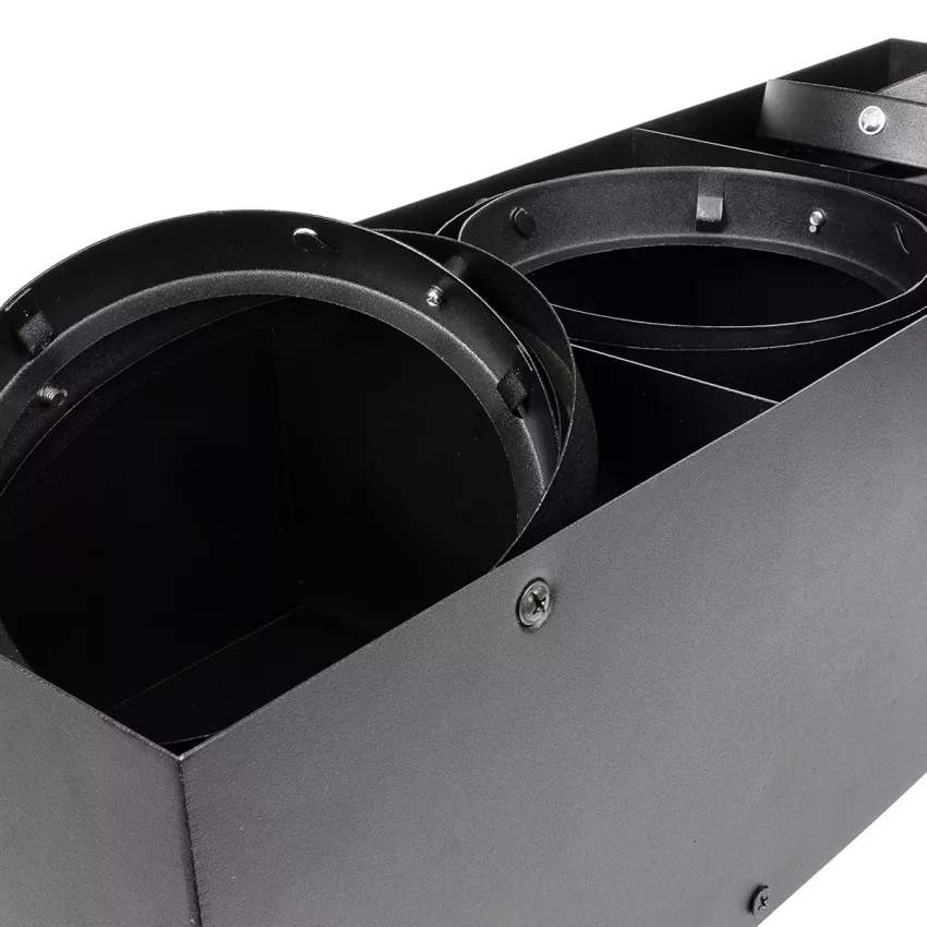 Παγκάκι πάρκου με μεταλλικό σκελετό | γκρι