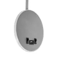 GLOBOSTAR® GOOSE  Μοντέρνο Φωτιστικό Τοίχου - Απλίκα Ξενοδοχείου Reading Light με Φορτιστή USB 3A LED 6W 540lm 36° & 360° AC 220-240V IP20 Θερμό Λευκό 2700K - CREE XPE & Lumileds SMD Chip - Γκρι Ανθρακί Ματ - Μ15.5 x Π15 x Υ30.5cm