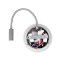 GLOBOSTAR® GOOSE  Μοντέρνο Φωτιστικό Τοίχου - Απλίκα Ξενοδοχείου Reading Light με Φορτιστή USB 3A LED 6W 540lm 36° & 360° AC 220-240V IP20 Θερμό Λευκό 2700K - CREE XPE & Lumileds SMD Chip - Γκρι Ανθρακί Ματ - Μ15.5 x Π15 x Υ30.5cm