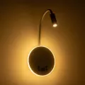 GLOBOSTAR® GOOSE  Μοντέρνο Φωτιστικό Τοίχου - Απλίκα Ξενοδοχείου Reading Light με Φορτιστή USB 3A LED 6W 540lm 36° & 360° AC 220-240V IP20 Θερμό Λευκό 2700K - CREE XPE & Lumileds SMD Chip - Γκρι Ανθρακί Ματ - Μ15.5 x Π15 x Υ30.5cm