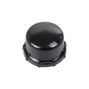 GLOBOSTAR® INDUSTRY-CAP  Κάλυμμα με Zhaga Socket για τα Βιομηχανικά Φωτιστικά Καμπάνες High Bay UFO Τεχνολογίας Smart Group Linkable Control System 2.4Ghz Αδιάβροχο IP65 Μαύρο Πλαστικό ABS - Μ5 x Π5 x Υ3.5cm