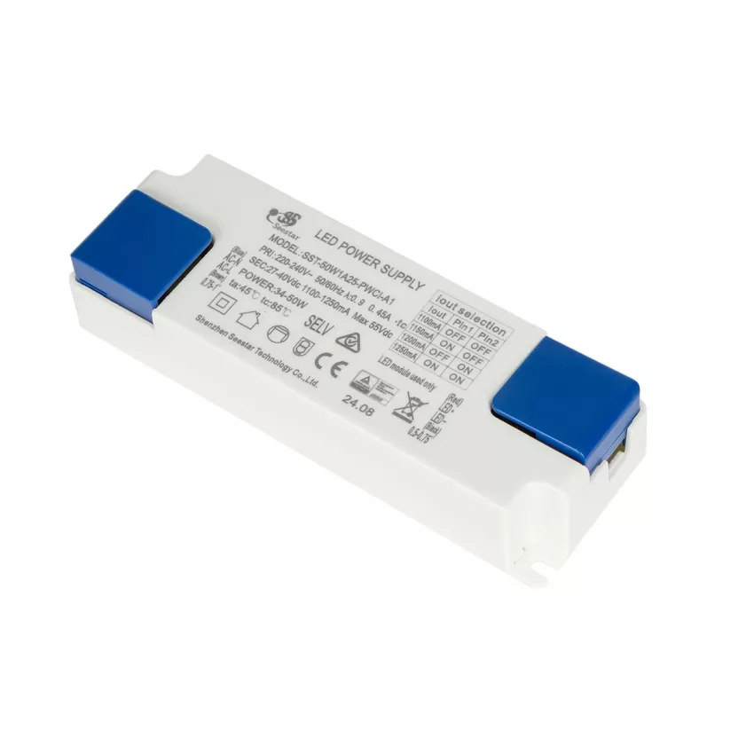 GLOBOSTAR® EROS-DRIVER  Ανταλλακτικό Τροφοδοτικό/Μετασχηματιστής SELV 34-50W AC 220-240V σε Constant Current DC 27-40V/1100-1250mA±5% Max. 55VDC PF0.95 IP20 - Μ13.5 x Π4.5 x Υ2.5cm