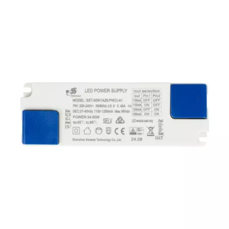 GLOBOSTAR® EROS-DRIVER  Ανταλλακτικό Τροφοδοτικό/Μετασχηματιστής SELV 34-50W AC 220-240V σε Constant Current DC 27-40V/1100-1250mA±5% Max. 55VDC PF0.95 IP20 - Μ13.5 x Π4.5 x Υ2.5cm
