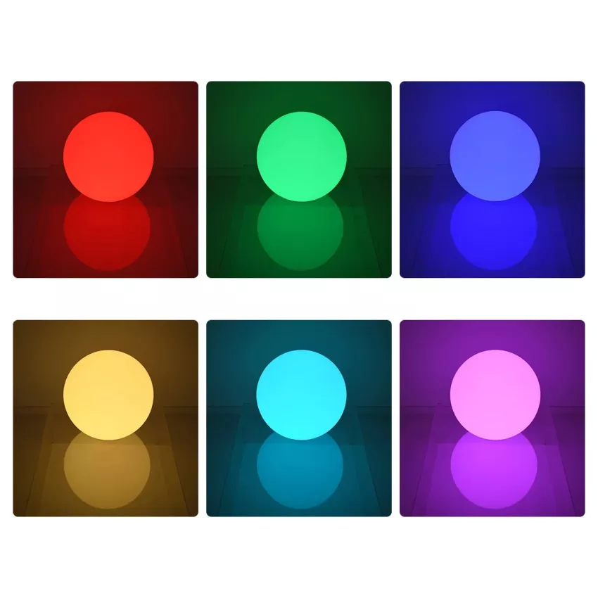 Ακρυλικό Φωτιστικό Μπάλα Εξωτερικού Χώρου - Πισίνας LED Globe 5W Φ15 Επαναφορτιζόμενο Μπαταρίας με Καλώδιο USB - Φορτιστή και Ασύρματο Χειριστήριο IR Αδιάβροχο IP68 Πολύχρωμο RGBW