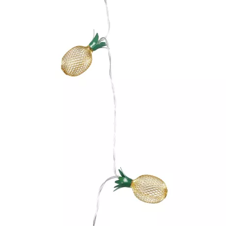 Διακοσμητική Γιρλάντα Pineapple Lamp 2 Μέτρα με Διακόπτη On/Off - 10 LED 1W με Μπαταρίες 2xAA & Διάφανο Καλώδιο IP44 Θερμό Λευκό 3000K Μ2m