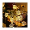 Διακοσμητική Γιρλάντα Pineapple Lamp 2 Μέτρα με Διακόπτη On/Off - 10 LED 1W με Μπαταρίες 2xAA & Διάφανο Καλώδιο IP44 Θερμό Λευκό 3000K Μ2m
