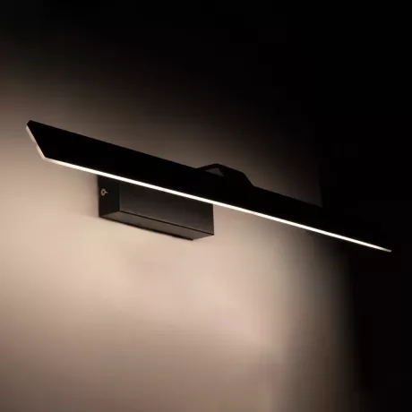 MIRROR  Φωτιστικό Τοίχου - Απλίκα LED 14W 1680lm 120° AC 85-265V IP54 Φυσικό Λευκό 4500K Μαύρο Μέταλλο - Μ58 x Π15 x Υ6cm