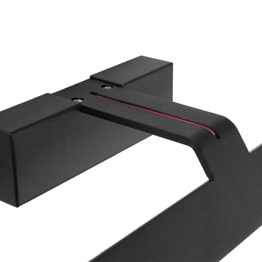 MIRROR  Φωτιστικό Τοίχου - Απλίκα LED 14W 1680lm 120° AC 85-265V IP54 Φυσικό Λευκό 4500K Μαύρο Μέταλλο - Μ58 x Π15 x Υ6cm