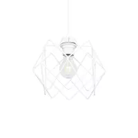GLOBOSTAR® VORTEX  Μοντέρνο Κρεμαστό Φωτιστικό Οροφής με Ντουί 1 x E27 AC 220-240V IP20 - Λευκό - Μ23.5 x Π23.5 x Υ20cm