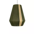 GLOBOSTAR® SALERNO  Boho Κρεμαστό Φωτιστικό Οροφής με Ντουί 1 x E27 AC 220-240V IP20 - Λαδί & Μπεζ - Μ50 x Π50 x Υ60cm