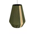 GLOBOSTAR® SALERNO  Boho Κρεμαστό Φωτιστικό Οροφής με Ντουί 1 x E27 AC 220-240V IP20 - Λαδί & Μπεζ - Μ50 x Π50 x Υ60cm