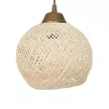 GLOBOSTAR® YASAM  Vintage Κρεμαστό Φωτιστικό Οροφής με Ντουί 3 x E27 AC 220-240V IP20 - Μπεζ & Χρυσό - Μ42 x Π42 x Υ54cm