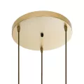 GLOBOSTAR® YASAM  Vintage Κρεμαστό Φωτιστικό Οροφής με Ντουί 3 x E27 AC 220-240V IP20 - Μπεζ & Χρυσό - Μ42 x Π42 x Υ54cm