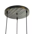 GLOBOSTAR® YASAM  Vintage Κρεμαστό Φωτιστικό Οροφής με Ντουί 3 x E27 AC 220-240V IP20 - Καφέ - Μ42 x Π42 x Υ54cm