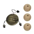 GLOBOSTAR® YASAM  Vintage Κρεμαστό Φωτιστικό Οροφής με Ντουί 3 x E27 AC 220-240V IP20 - Καφέ - Μ42 x Π42 x Υ54cm