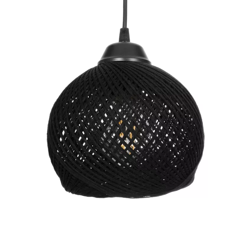 GLOBOSTAR® YASAM  Vintage Κρεμαστό Φωτιστικό Οροφής με Ντουί 3 x E27 AC 220-240V IP20 - Μαύρο - Μ45 x Π18 x Υ30cm