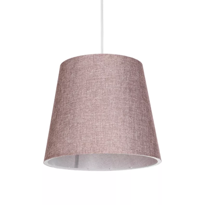 CONEY  Μοντέρνο Κρεμαστό Φωτιστικό Καπέλο Μονόφωτο 1 x E27 IP20 Ροζ Ύφασμα - Μ26 x Π26 x Υ93cm