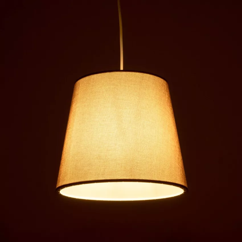 CONEY  Μοντέρνο Κρεμαστό Φωτιστικό Καπέλο Μονόφωτο 1 x E27 IP20 Ροζ Ύφασμα - Μ26 x Π26 x Υ93cm