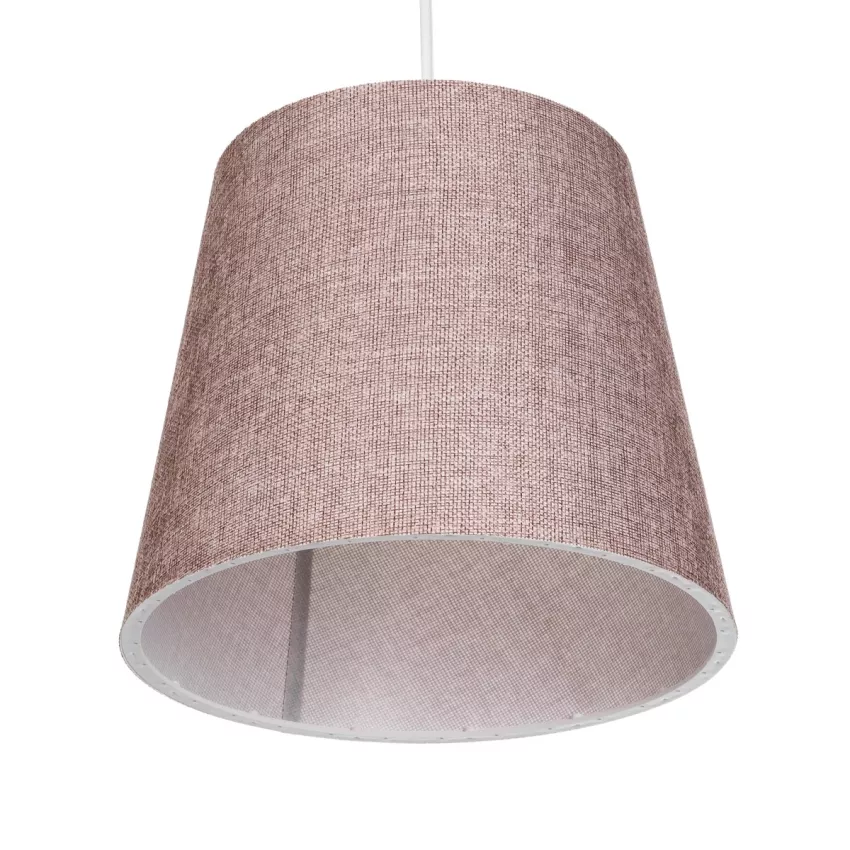 CONEY  Μοντέρνο Κρεμαστό Φωτιστικό Καπέλο Μονόφωτο 1 x E27 IP20 Ροζ Ύφασμα - Μ26 x Π26 x Υ93cm