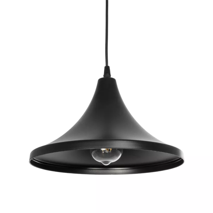 BELFRY  Μοντέρνο Κρεμαστό Φωτιστικό Καμπάνα Μονόφωτο 1 x E27 IP20 Μαύρο Πλαστικό - Μ29.5 x Π29.5 x Υ90cm