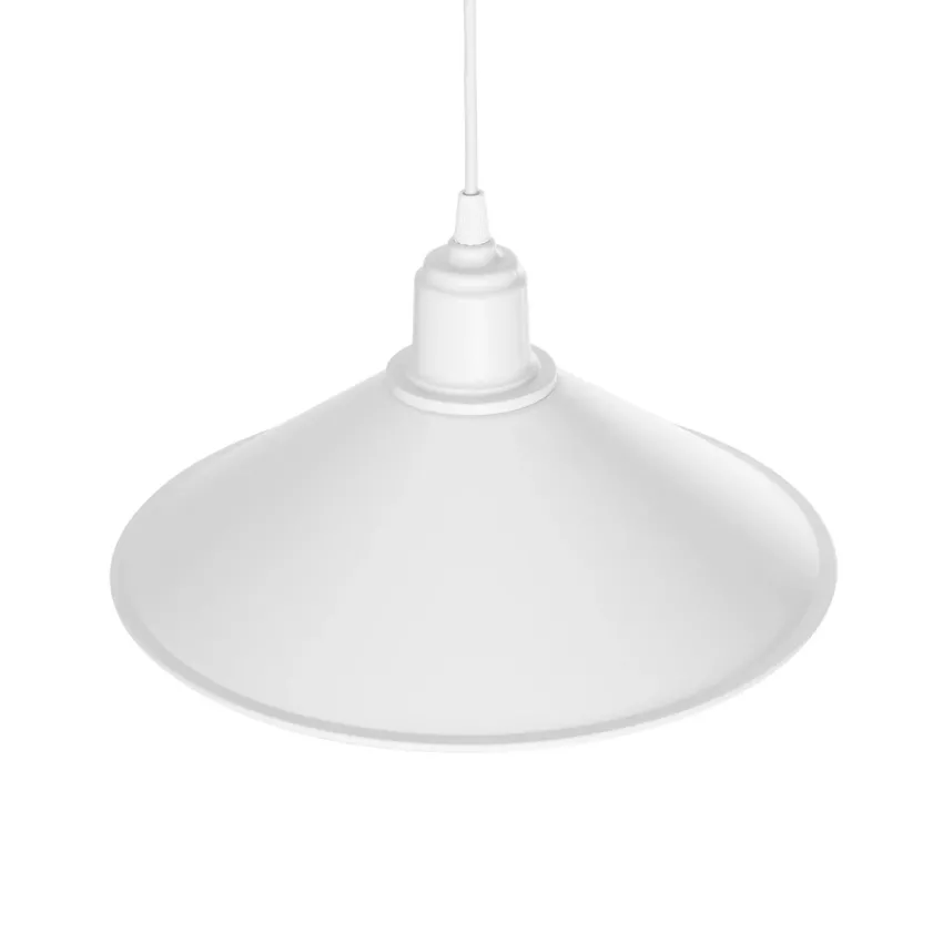 GLOBOSTAR® FERRO  Μοντέρνο Κρεμαστό Φωτιστικό Οροφής με Ντουί 1 x E27 AC 220-240V IP20 - Λευκό - Μ30 x Π30 x Υ15cm